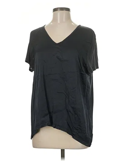 Pre-owned Xcvi Short Sleeve Top Black V Neck Tops