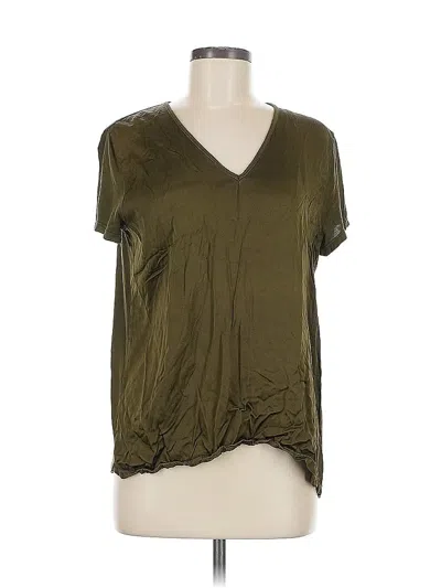 Pre-owned Xcvi Short Sleeve Top Green V Neck Tops