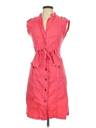 Pre-owned Xcvi Sleeveless Top Pink Plunge Neckline Tops