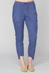Xcvi Step Hem Ankle Pant In Blue