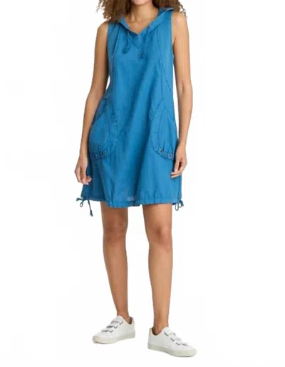 Xcvi Sumi Hooded Tank Dress 2.0 In Poseidon Pigment In Blue