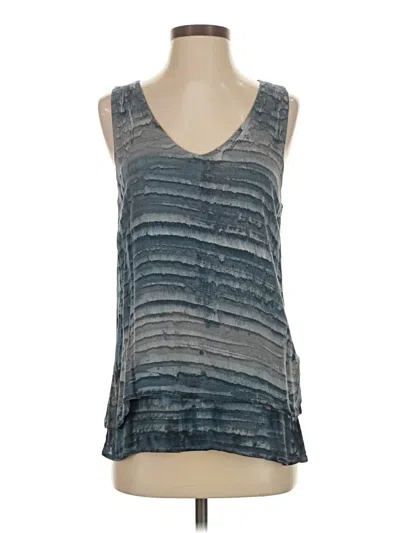 Pre-owned Xcvi Tank Top Gray Plunge Neckline Tops