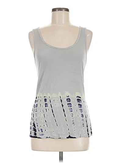 Pre-owned Xcvi Tank Top Silver Square Neckline Tops