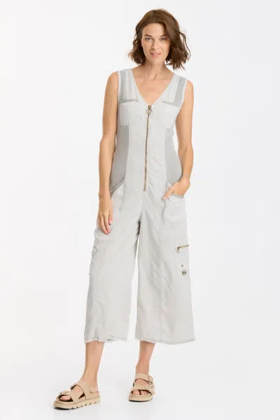 Xcvi Tavin Crop Jumpsuit In Grey