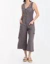 Xcvi Tavin Crop Jumpsuit In Graphite Point In Multi