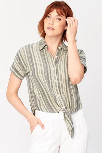Xcvi Teagen Tie Top In Beige