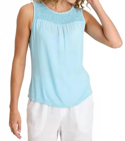 Xcvi Timo Crepe Tank Top In Blue