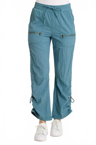 Xcvi Trotter Textured Side Cinch Pant In Dark Night In Blue