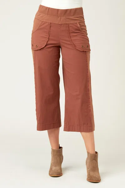 Xcvi Trumble Flare Crop In Brown