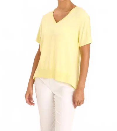 Xcvi Twill Clara V-neck Top In Illume In Multi