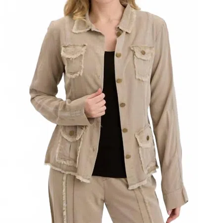 Xcvi Twill Safari Jacket In Tanglewood Pigment