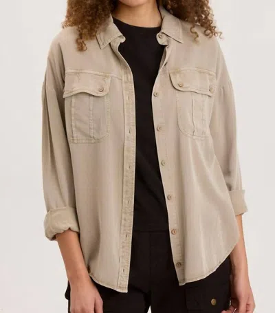 Xcvi Twill Smithson Button Up In Tanglewood Pigment