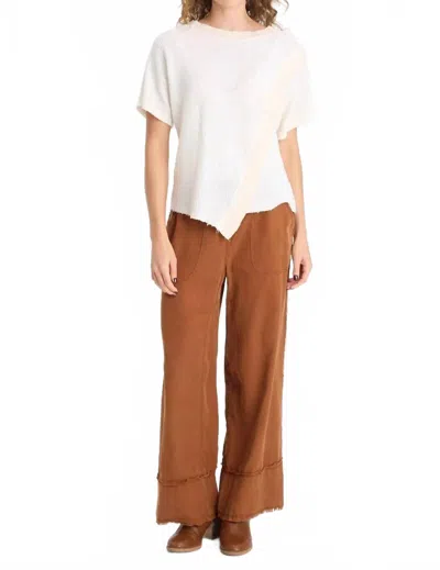 Xcvi Ursus Asymmetric Panel Pullover Top In Toasted Almond In Multi