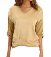Xcvi Vandiver Top In Spice Cake Pigment In Brown
