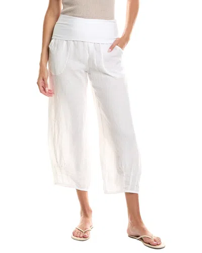Xcvi Vasco Linen Crop Pant In White
