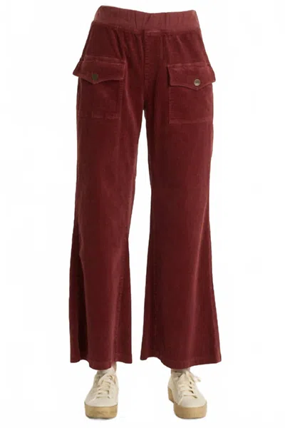 Xcvi Veera Wide Leg Corduroy Pants In Salem's Door In Burgundy