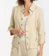 Xcvi Waldon Button Up Jacket In Celery In Gold