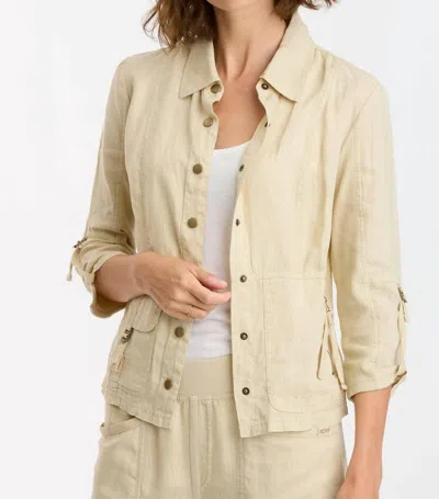 Xcvi Waldon Button Up Jacket In Celery In Gold