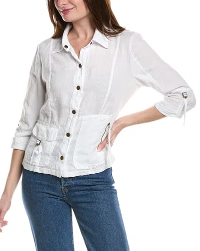 Xcvi Waldron Linen-blend Jacket In White