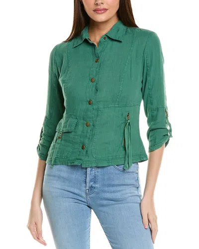 Xcvi Waldron Linen Jacket In Green