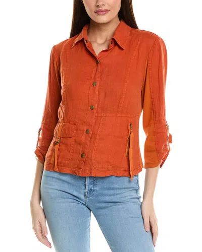 Xcvi Waldron Linen Jacket In Brown