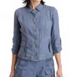 Xcvi Waldron Linen Jacket In Hypnotic In Blue
