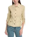 Xcvi Waldon Button Up Jacket In Celery In Neutral