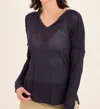 Xcvi Wearables Bullock Top In Navy In Blue