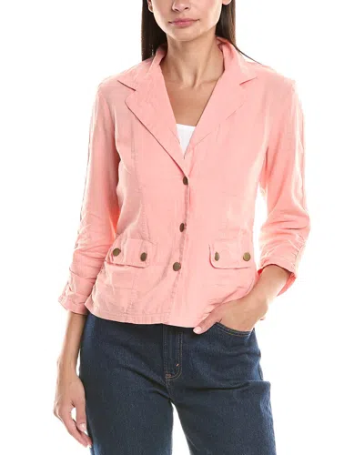 XCVI WEARABLES FOLKSY LINEN-BLEND JACKET