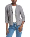Xcvi Wearables Folsky Linen-blend Jacket In Gray