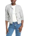 Xcvi Wearables Folsky Linen-blend Jacket In Gray