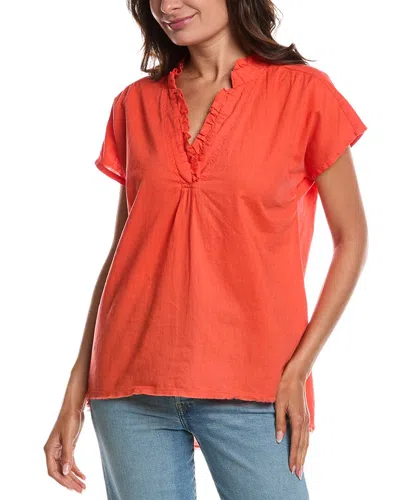 XCVI XCVI WEARABLES IDRA RUFFLE LINEN-BLEND TOP