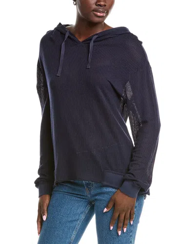 Xcvi Wearables Mesh Sidel Hoodie In Blue