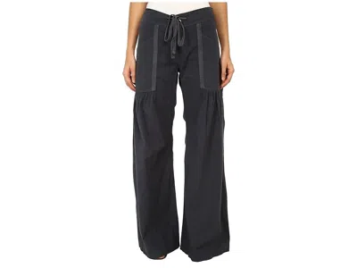 Xcvi Willow Wide Leg Stretch Poplin Pants In Black