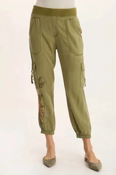 Xcvi Women's Embroidered Darri Jogger In Green