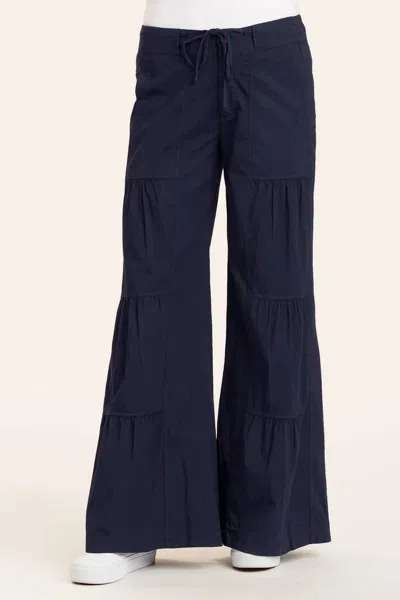 Xcvi Women's Terraced Wide Leg Pants In Navy In Blue