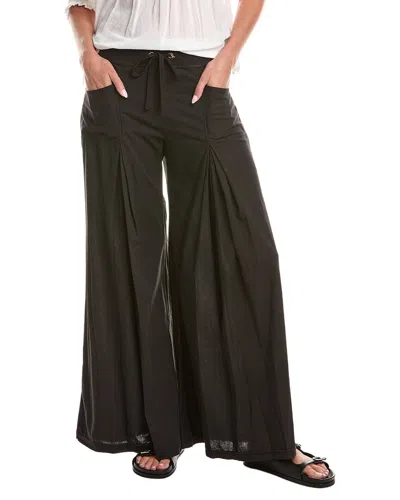 Xcvi Zorba Linen-blend Wide Leg Pant In Black