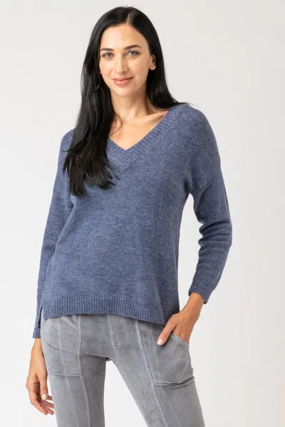 Xcvi Zoya V-neck Sweater In Blue