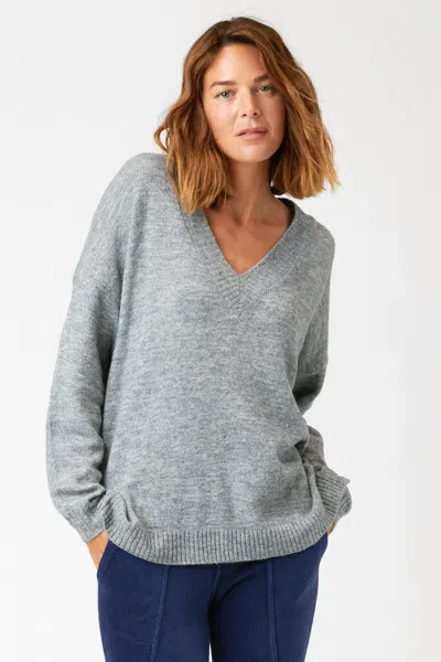 Xcvi Zoya V-neck Sweater In Grey