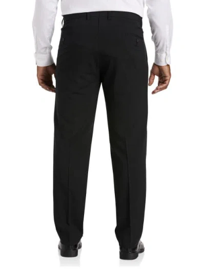 Xdmy Oak Hill By Dxl Perfect Fit Waist-relaxer Pleated Suit Pants In Charcoal