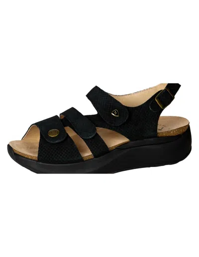 Xelero Mykonos Sandals In Moondance In Black