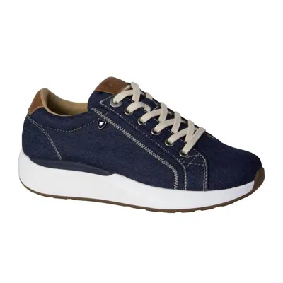 Xelero Women's Heidi Canvas Sneaker In Navy In Blue