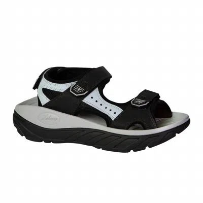 Xelero Women's Tru Trek Sandal In Black/grey/lt Blue In Multi
