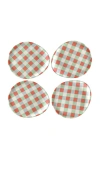 Xenia Taler Coasters Set Of 4 In Red