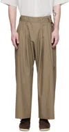 Xenia Telunts Brown Self-tie Trousers In Brown