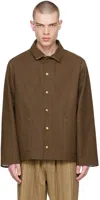 Xenia Telunts Brown Waxed Jacket In Brown