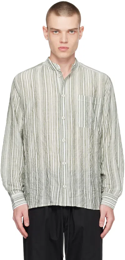 Xenia Telunts Green & White Edo Shirt In Green/white