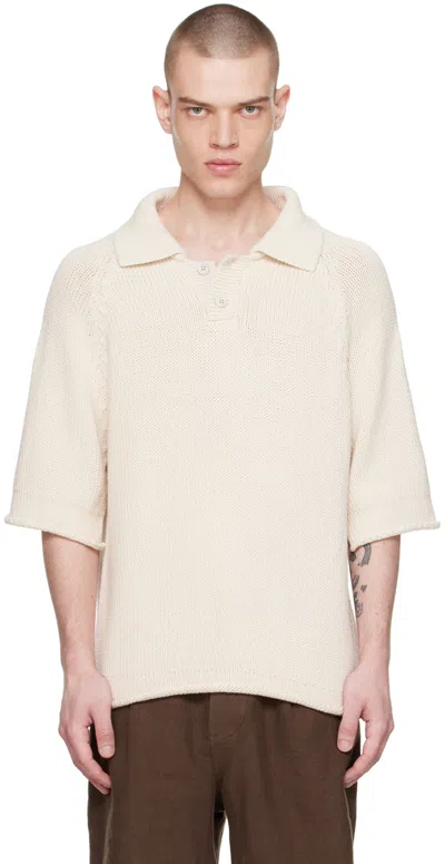 Xenia Telunts Off-white Summer Polo In Undyed