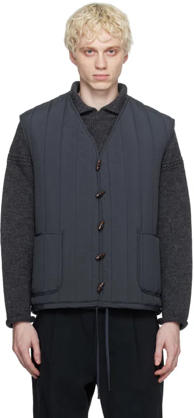 Xenia Telunts Ssense Exclusive Gray Vest In Dark Grey