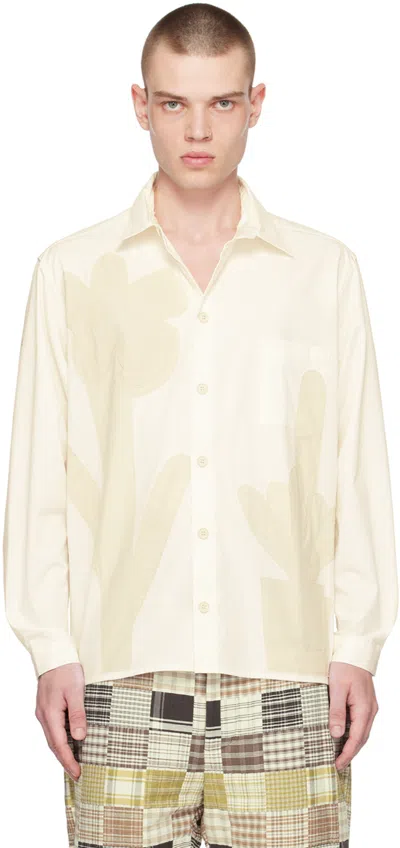 Xenia Telunts White Plant Shirt